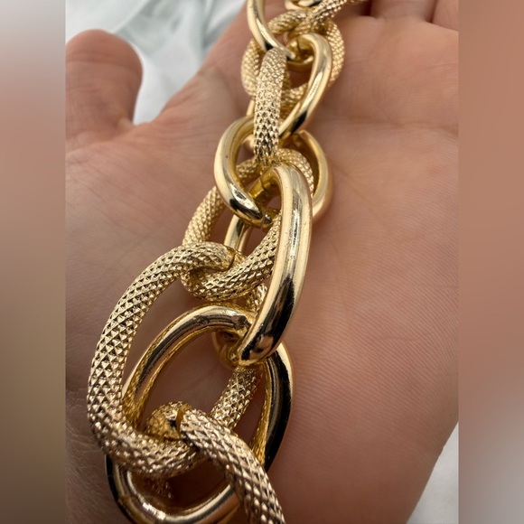 New! Zara 2 tones Gold Chain Bracelet adjustable - Picture 8 of 12